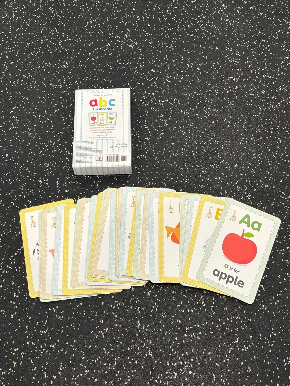 Toddler Learning Game Lot ThinkFun Roll & Play Sophie ABC Numbers Flash Cards